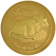 2009 Year of the Ox Gold Coin 10oz Perth Mint Australian Lunar Series