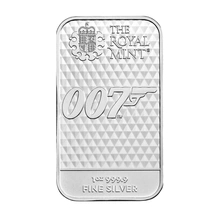1oz Silver Bar James Bond 007 Diamonds are Forever
