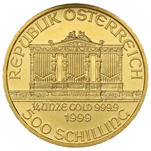 1999 Quarter Ounce Gold Austrian Philharmonic