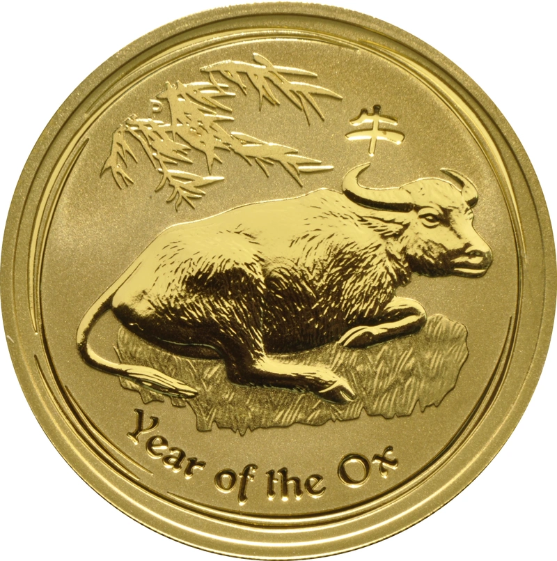 2009 Year of the Ox Gold Coin 1oz Perth Mint Australian Lunar Series
