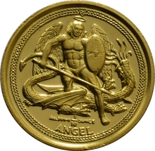 2009 Piedfort 1/10th (1/5oz) Isle of Man Angel Gold Coin