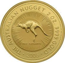 2005 2oz Australian Kangaroo Gold Nugget Coin