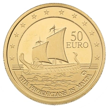 2011 Maltese Gold Proof 50 Euro coin Phoenicians