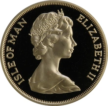 1979 Gold £5 Proof Coin Quintuple Sovereign Isle Of Man