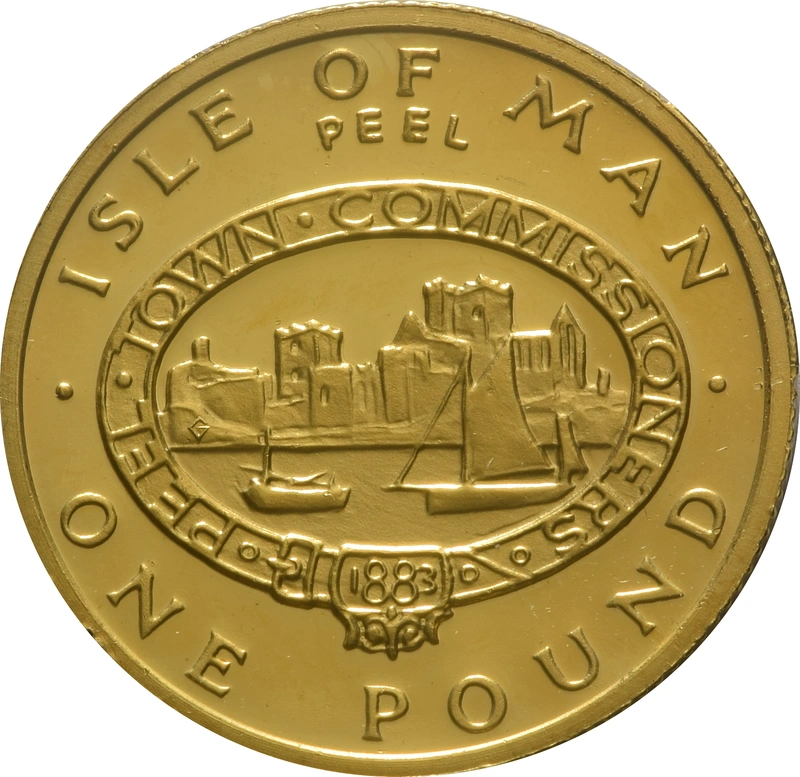 1983 Proof Isle of Man £1 Gold Coin Manx Town Series Peel