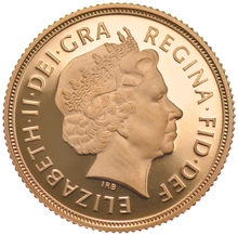 2012 Proof Gold Sovereign Coin Elizabeth II Fourth Head