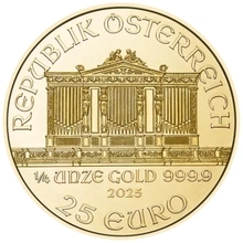 2025 1/4oz Austrian Gold Philharmonic Coin