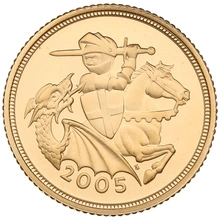 2005 Proof Gold Sovereign 3 Coin Set Boxed