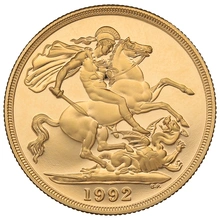 1992 Proof £2 Coin Gold Double Sovereign