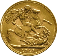 1913 Gold Sovereign Coin George V Perth