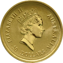 1994 1/2oz Australian Kangaroo Gold Nugget Coin