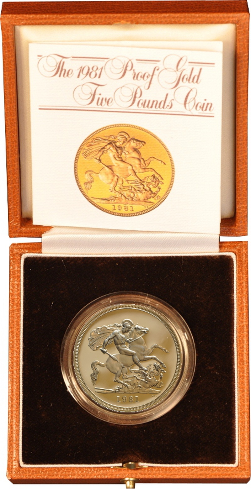 1981 - Gold Five Pound Proof Coin