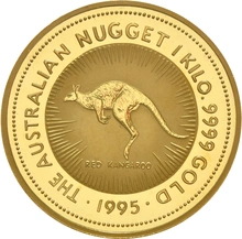 1995 1kg Australian Kangaroo Gold Nugget Coin