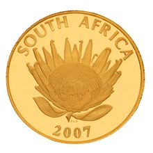 2007 Protea 1oz Proof Gold Coin Nobel Peace Boxed