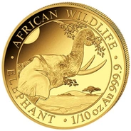 2023 1/10oz Somalian Elephant Gold Coin