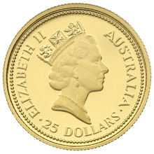 1989 1/4oz Australian Kangaroo Gold Nugget Coin