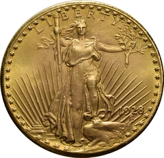 1928 $20 Gold Coin Double Eagle St Gaudens Head Philadelphia