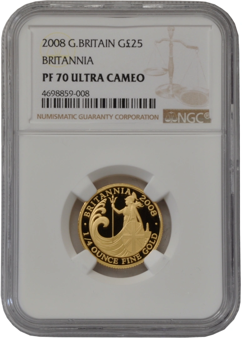 2008 Proof 1/4oz Gold Britannia Coin NGC PF70