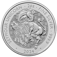 2024 Seymour Unicorn Silver Coin Tudor Beasts 2oz
