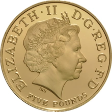 2002 Proof Gold £5 Coin Quintuple Sovereign Queen Mother Memorial