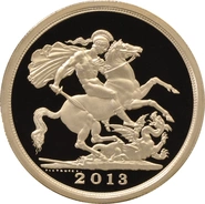 2013 Proof Gold £5 Coin Quintuple Sovereign