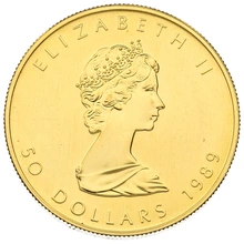 1989 Canadian Maple Leaf Gold Coin 1oz