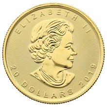2019 1/2oz Canadian Maple Leaf Gold Coin