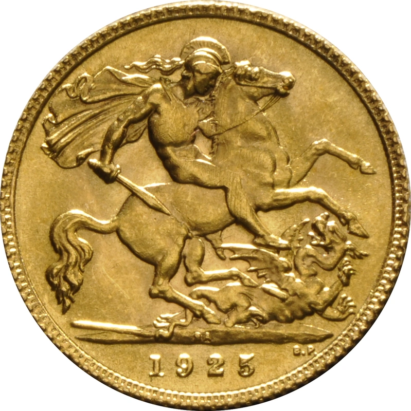 1925 Gold Half Sovereign George V South Africa