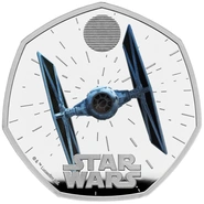 2024 50p TIE Fighter Star Wars Proof Silver Coin Boxed