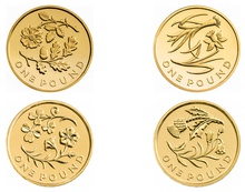 Gold Proof 2013 United Kingdom Floral Collection £1 coin set