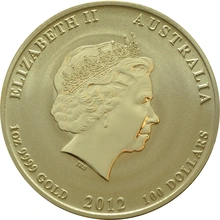 2012 Year of the Dragon Gold Coin 1oz Perth Mint Australian Lunar Series