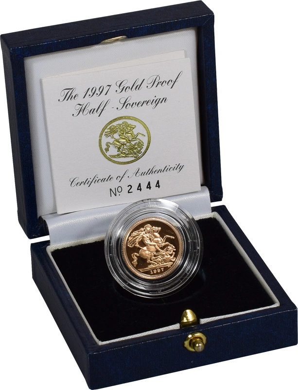 1997 Proof Gold Half Sovereign Boxed