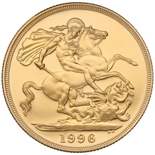 1996 Proof Gold Sovereign 4 Coin Set Boxed