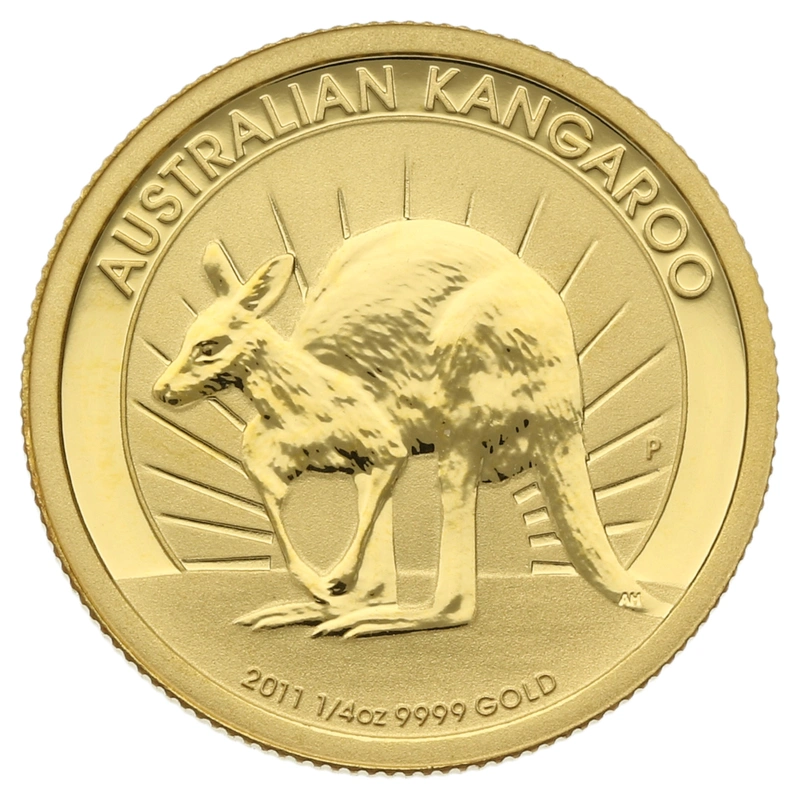 2011 1/4oz Australian Kangaroo Gold Nugget Coin