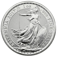 2017 1oz Silver Britannia Coin Privy Rooster Edge