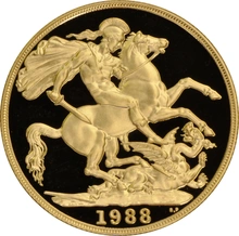1988 Proof £2 Gold Coin Double Sovereign Boxed