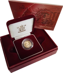 2003 Proof Gold Half Sovereign Boxed