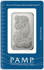 1oz Silver Bar PAMP Lady Fortuna Minted