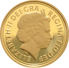 2007 Proof Gold Half Sovereign Elizabeth II Fourth Head