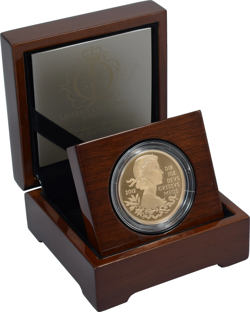 2012 Proof £5 Gold Crown Coin The Queen's Diamond Jubilee Boxed