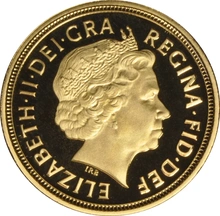 2008 Proof Gold Half Sovereign Elizabeth II Fourth Head