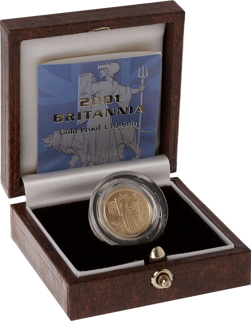 2001 Proof Britannia Tenth Ounce boxed with COA