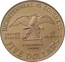 1989 Bicentennial of the Congress - American Gold Commemorative $5