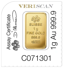 1g Gold Bar PAMP Multicard
