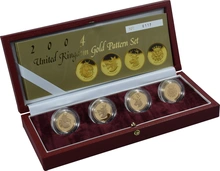 2004 Proof Gold 1 Pound Coin Heraldic Beasts 4 Coin Set Boxed
