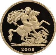 2006 Proof Gold £5 Coin Quintuple Sovereign