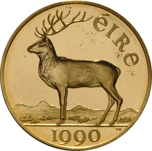 1990 Irish 50 ECU Gold Coin