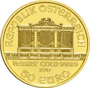 2017 1/2oz Austrian Gold Philharmonic Coin