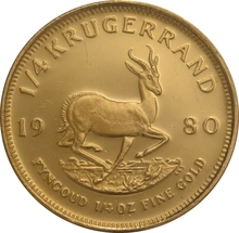 1980 1/4oz Krugerrand Gold Coin