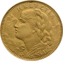 1912-1922 Swiss 10 Franc Gold Coin